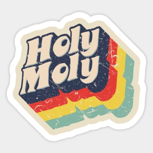 Holy Moly Seventies funky text Sticker